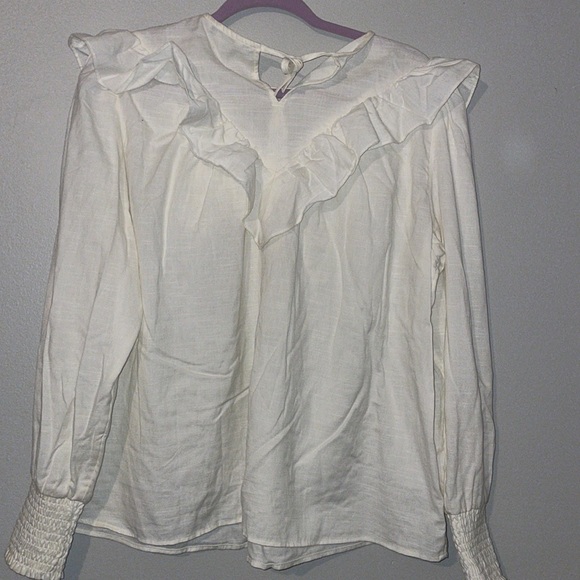 MONKL blouse cream color size L - Picture 4 of 7
